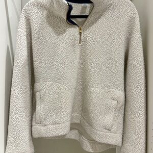 Old navy-Cozy Sherpa Half-Zip Pullover Jacket - White